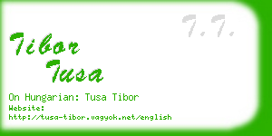 tibor tusa business card